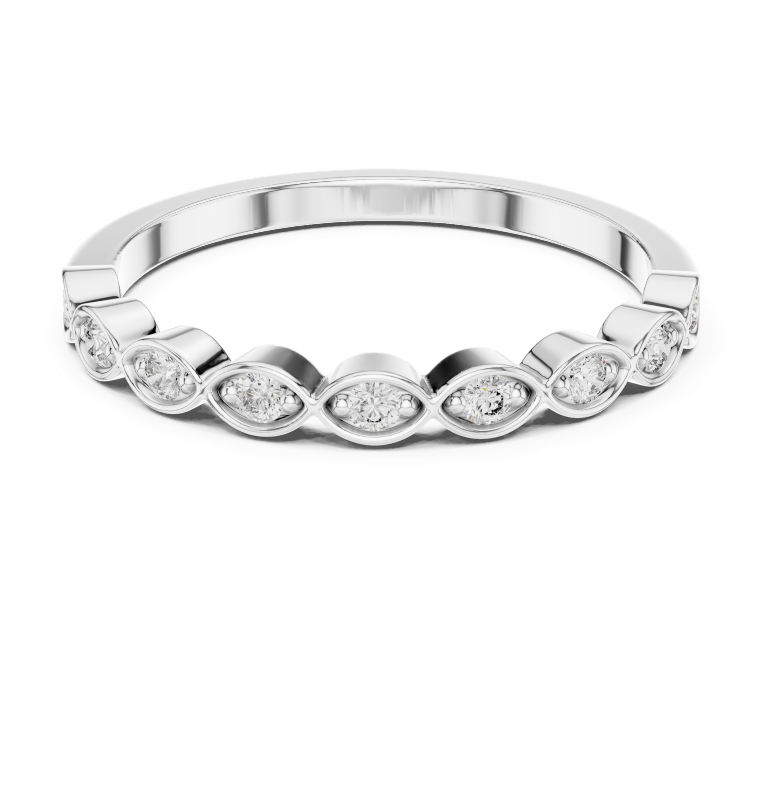 Gold Ring L28-24, White Gold, view 4