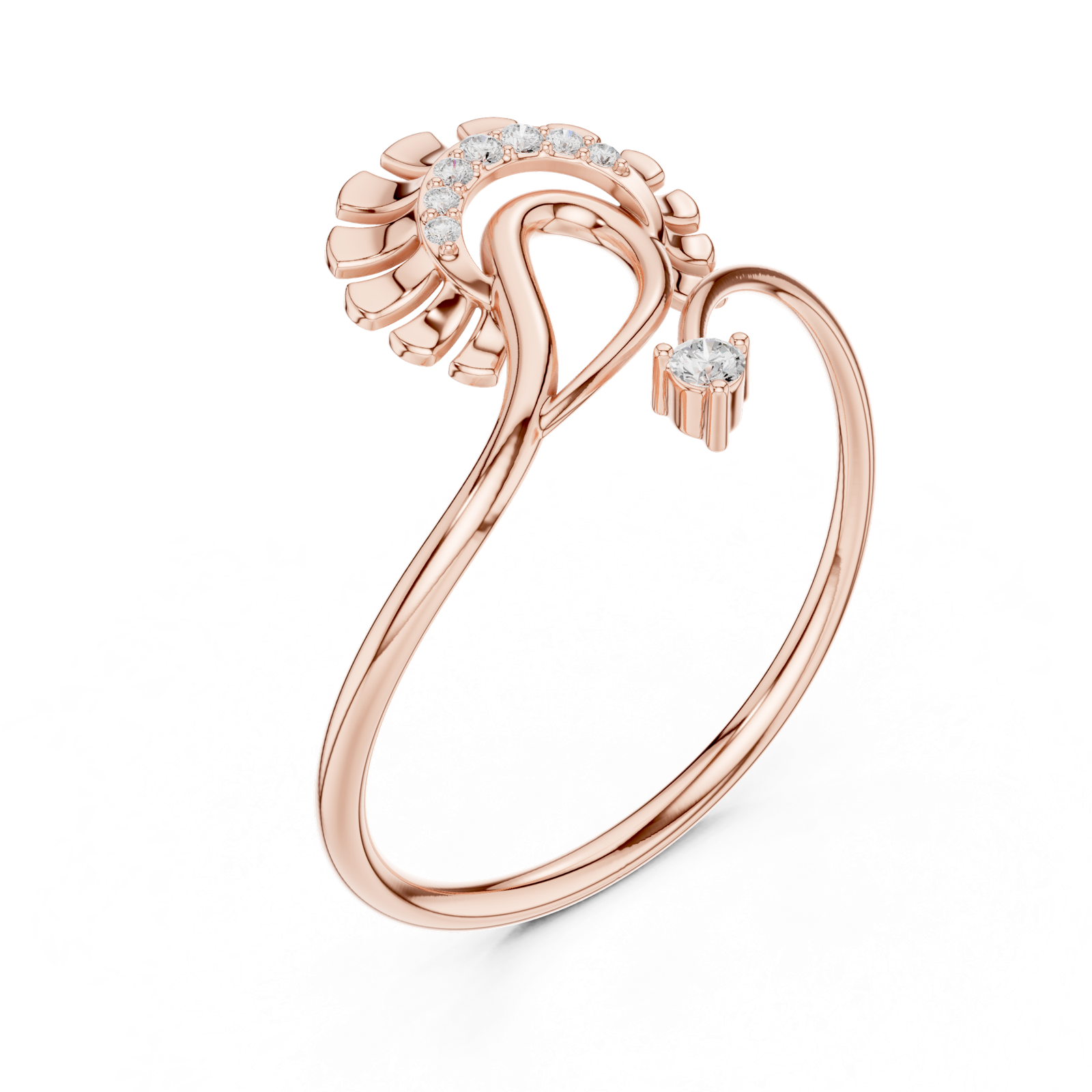 Gold Ring 1 (116), Rose Gold, view 2