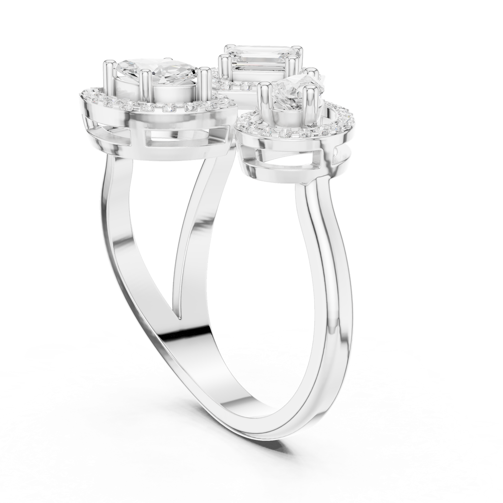 Gold Ring DDLR-530, White Gold