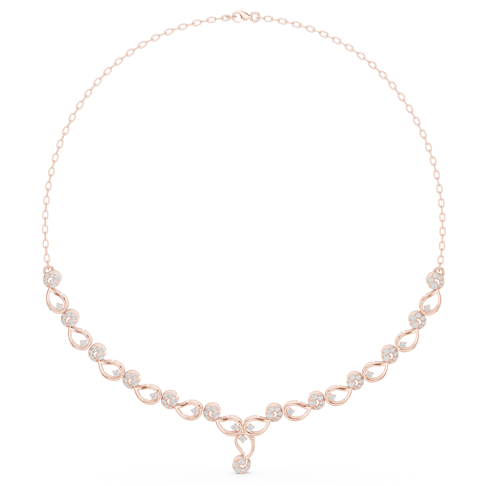 Gold Necklace SBWN (7), Rose Gold, view 4