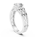 Gold Ring LR-0097, White Gold, view 1