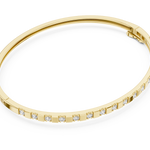 14K Solid Gold Lab Diamond Bracelet, Yellow Gold, view 2