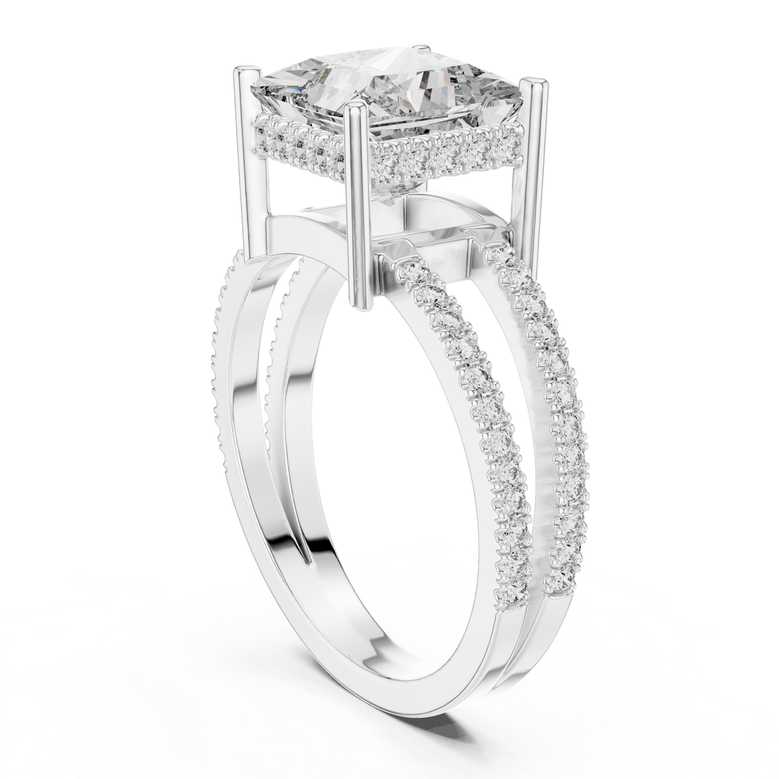 Gold Ring L03-1384, White Gold