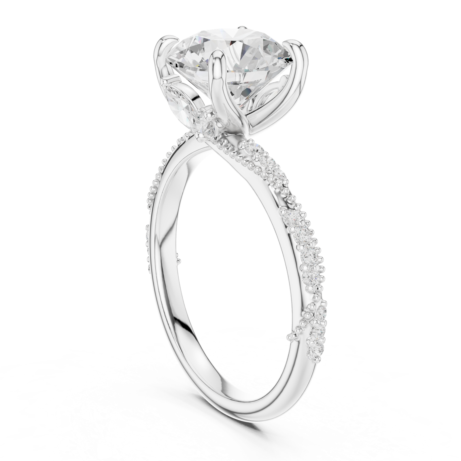 Gold Ring DDLR-968, White Gold