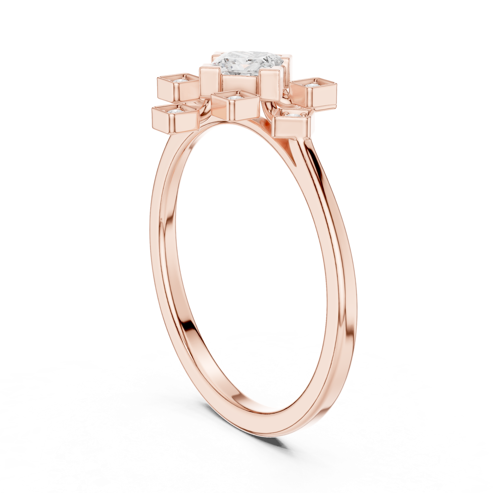 Gold Ring ALR-208, Rose Gold