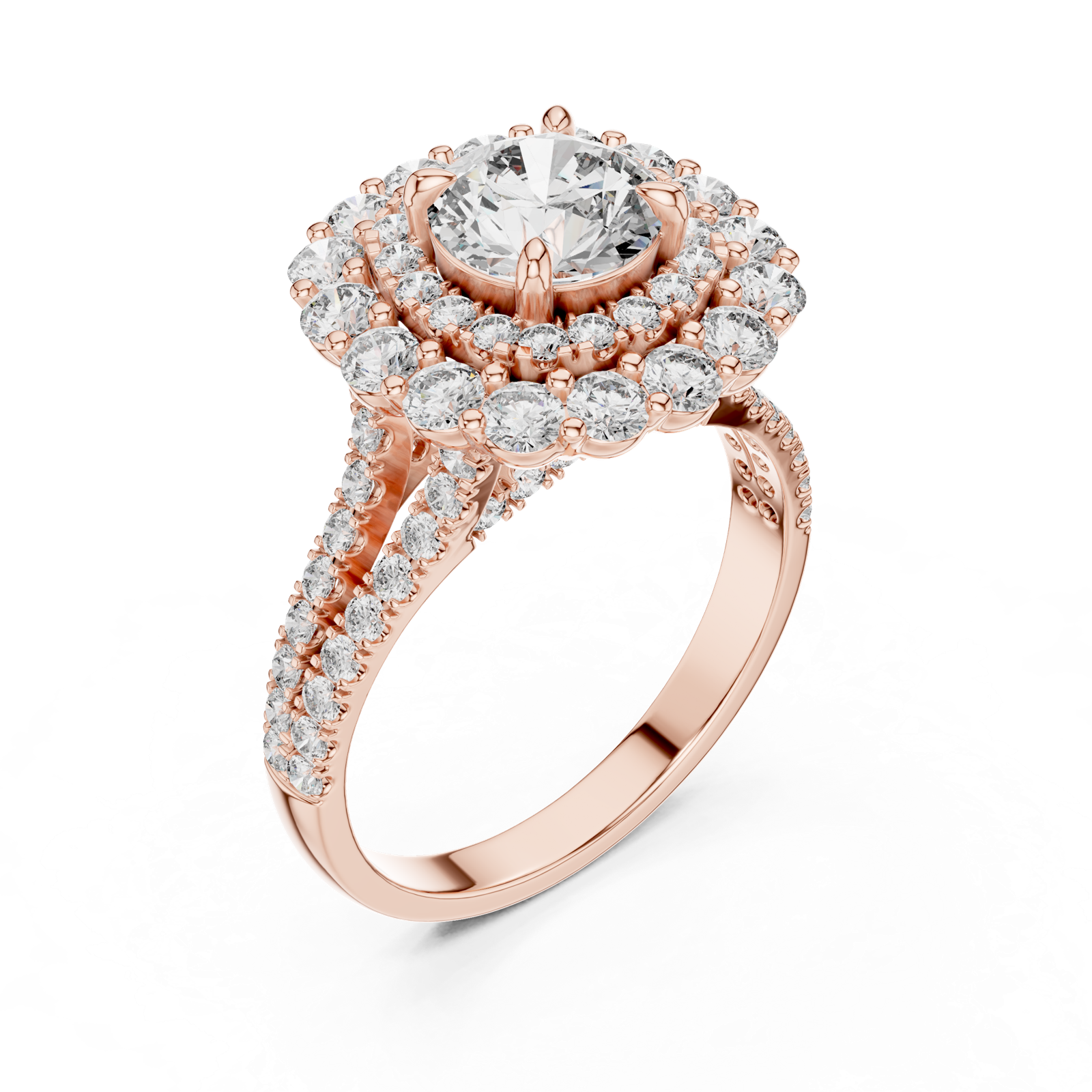 Gold Ring DDLR-011, Rose Gold, view 2