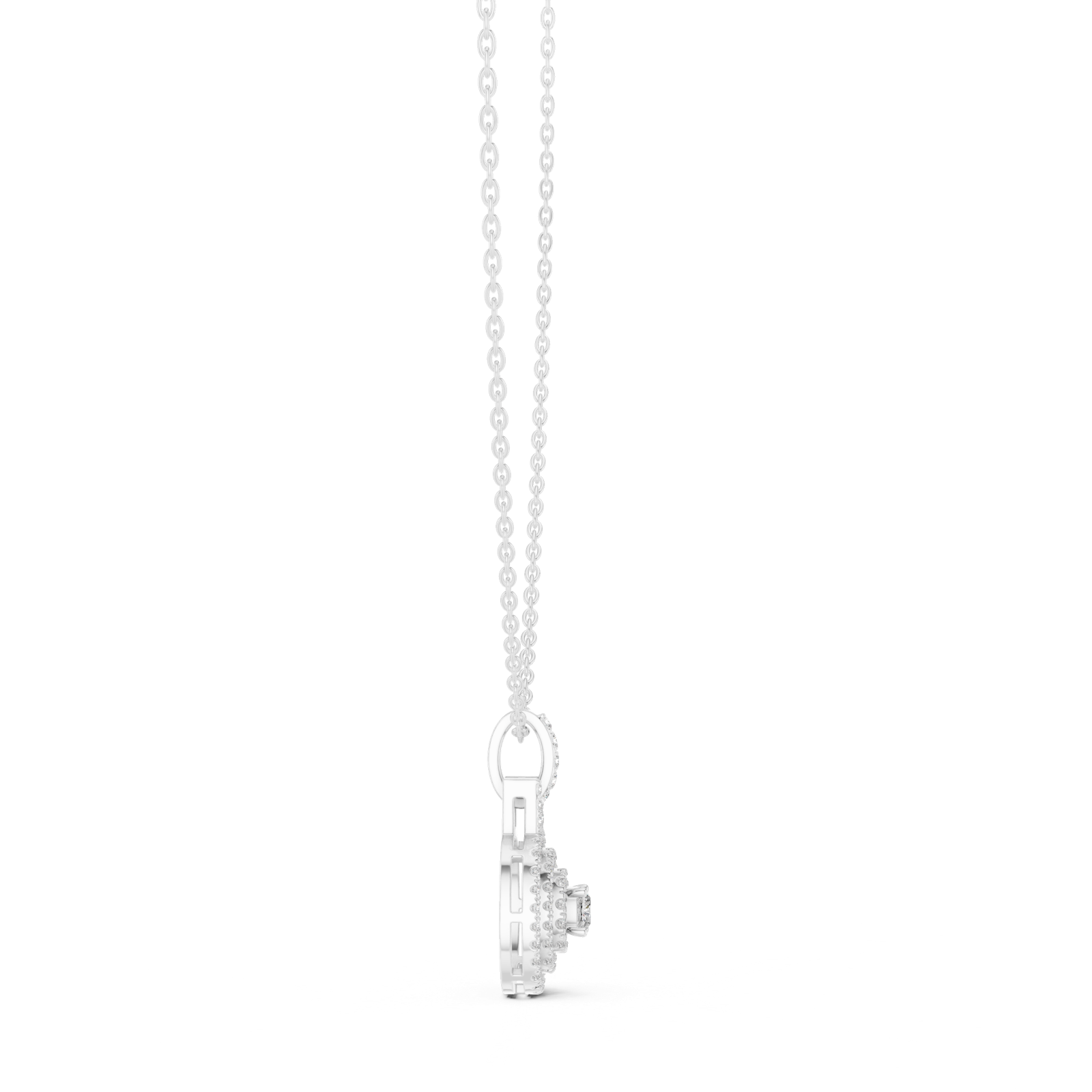 Gold Pendant GPD-0005, White Gold, view 3