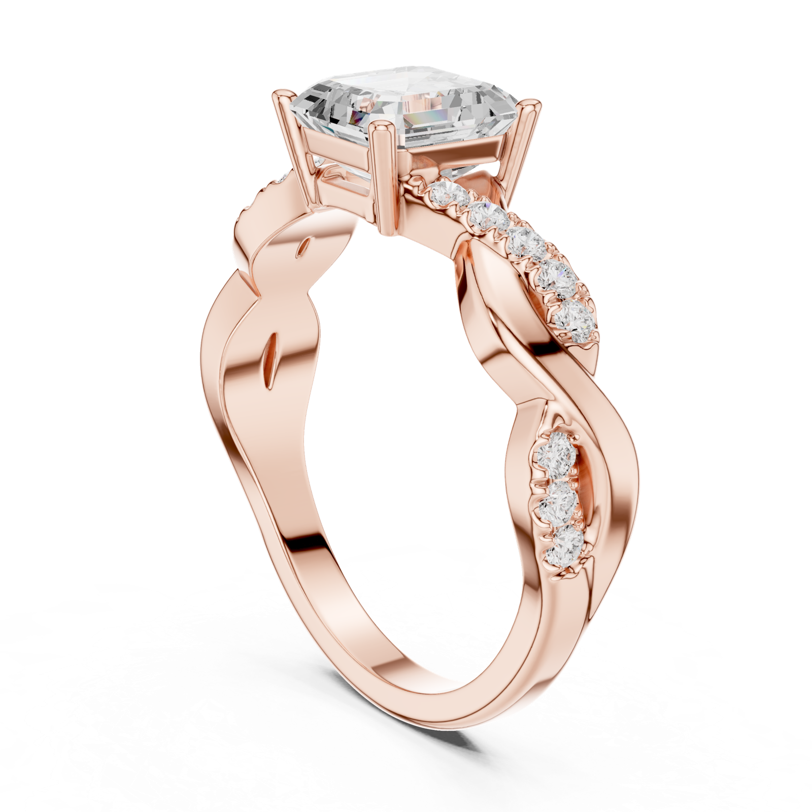Gold Ring DDLR-1112, Rose Gold, view 1