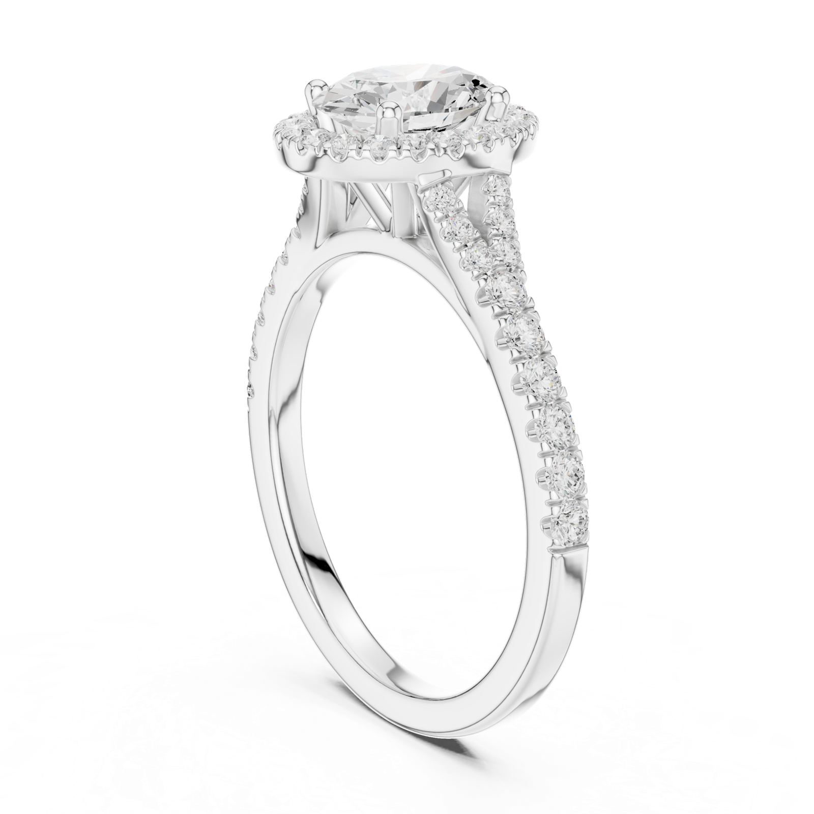 Gold Ring DDLR-910, White Gold, view 1