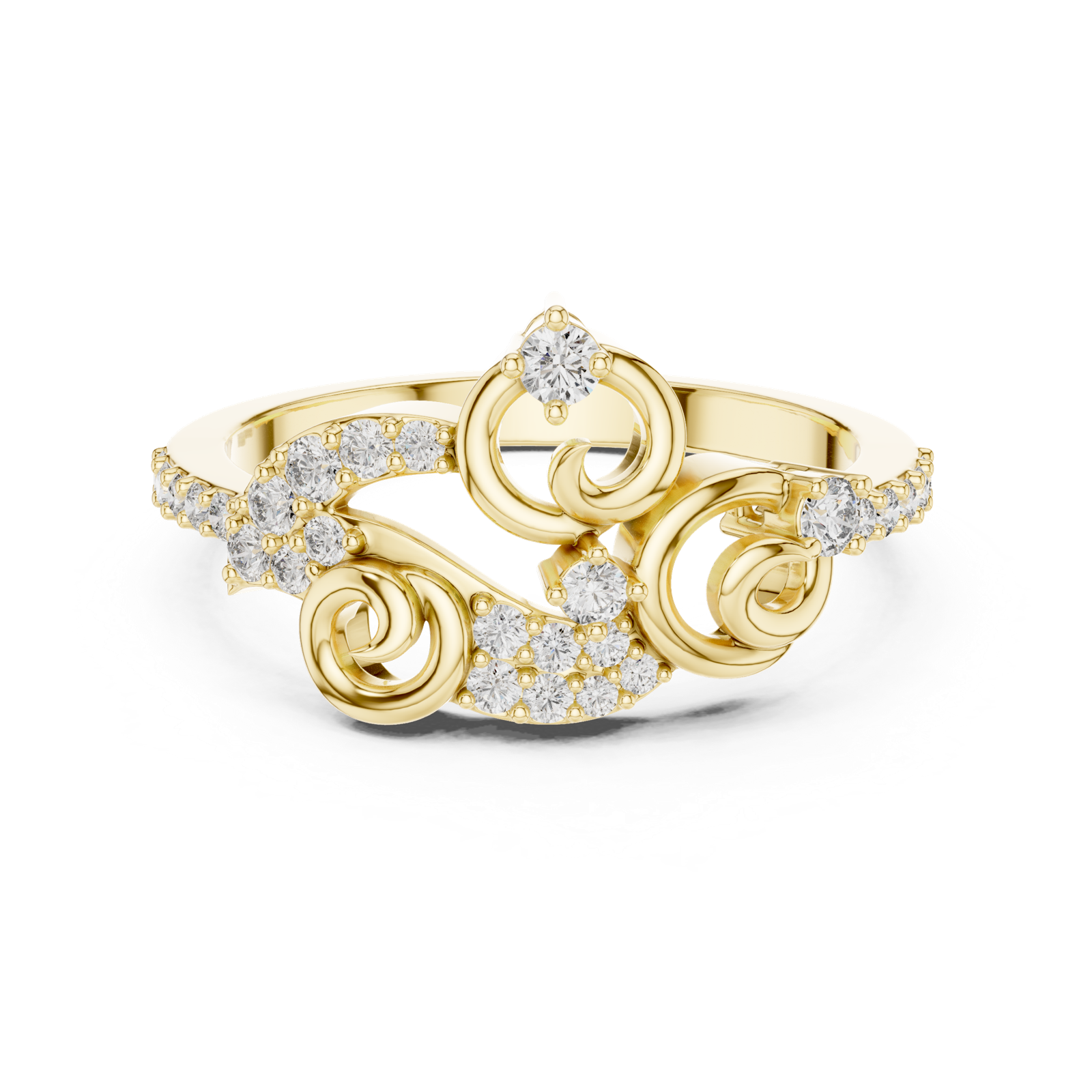 Gold Ring LR-01 (76), Yellow Gold, view 4