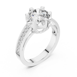 14K Solid Gold Lab Diamond Solitaire Ring, White Gold, view 2