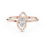 Gold Ring HLR-197, Rose Gold, view 4
