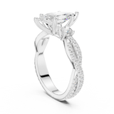 Gold Ring DDLR-281, Marquise center stone, White Gold, view 1