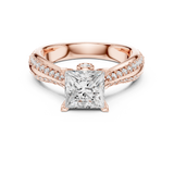 Gold Ring LR-0280, Rose Gold, view 4