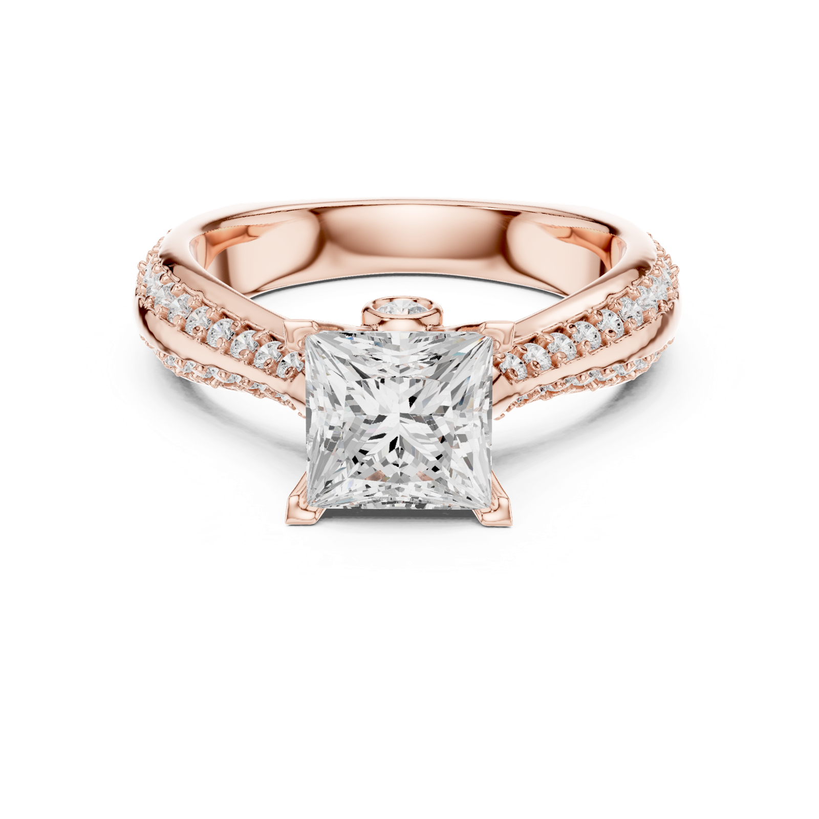 Gold Ring LR-0280, Rose Gold, view 4