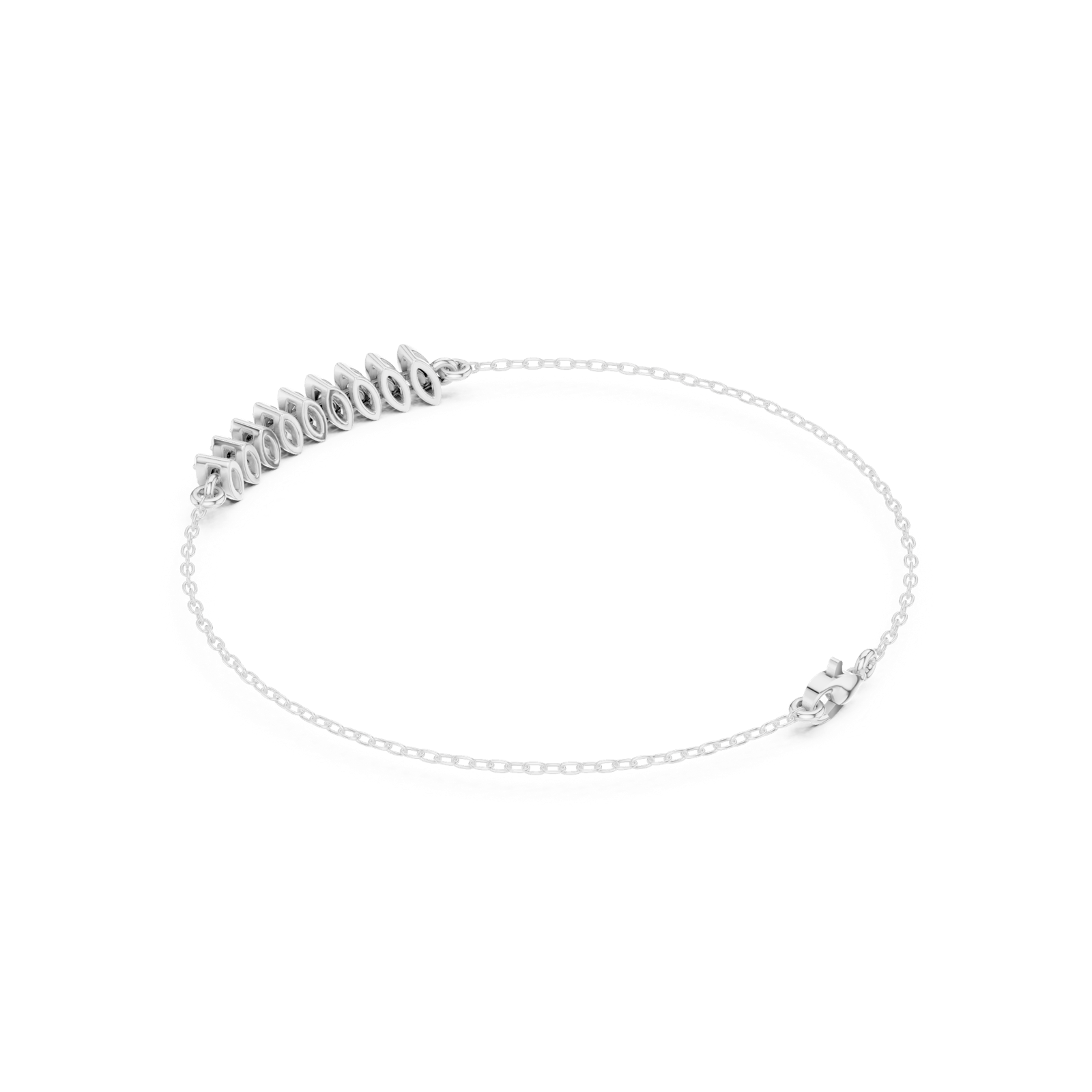 Gold Bracelet SBWB (12), White Gold, view 2