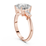 Gold Jewelry L35-67, Princess center stone, Rose Gold, view 1