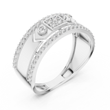 Gold Ring LR-01 (49), White Gold, view 2