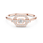 Gold Ring HLR-196, Rose Gold, view 4