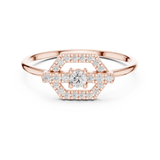 Gold Ring HLR-196, Rose Gold, view 4
