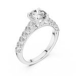 Gold Ring LR-0113, White Gold, view 2