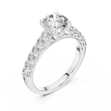 Gold Ring LR-0113, White Gold, view 2