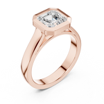 Gold Jewelry L36-3, Asscher center stone, Rose Gold, view 2