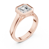 Gold Jewelry L36-3, Asscher center stone, Rose Gold, view 2