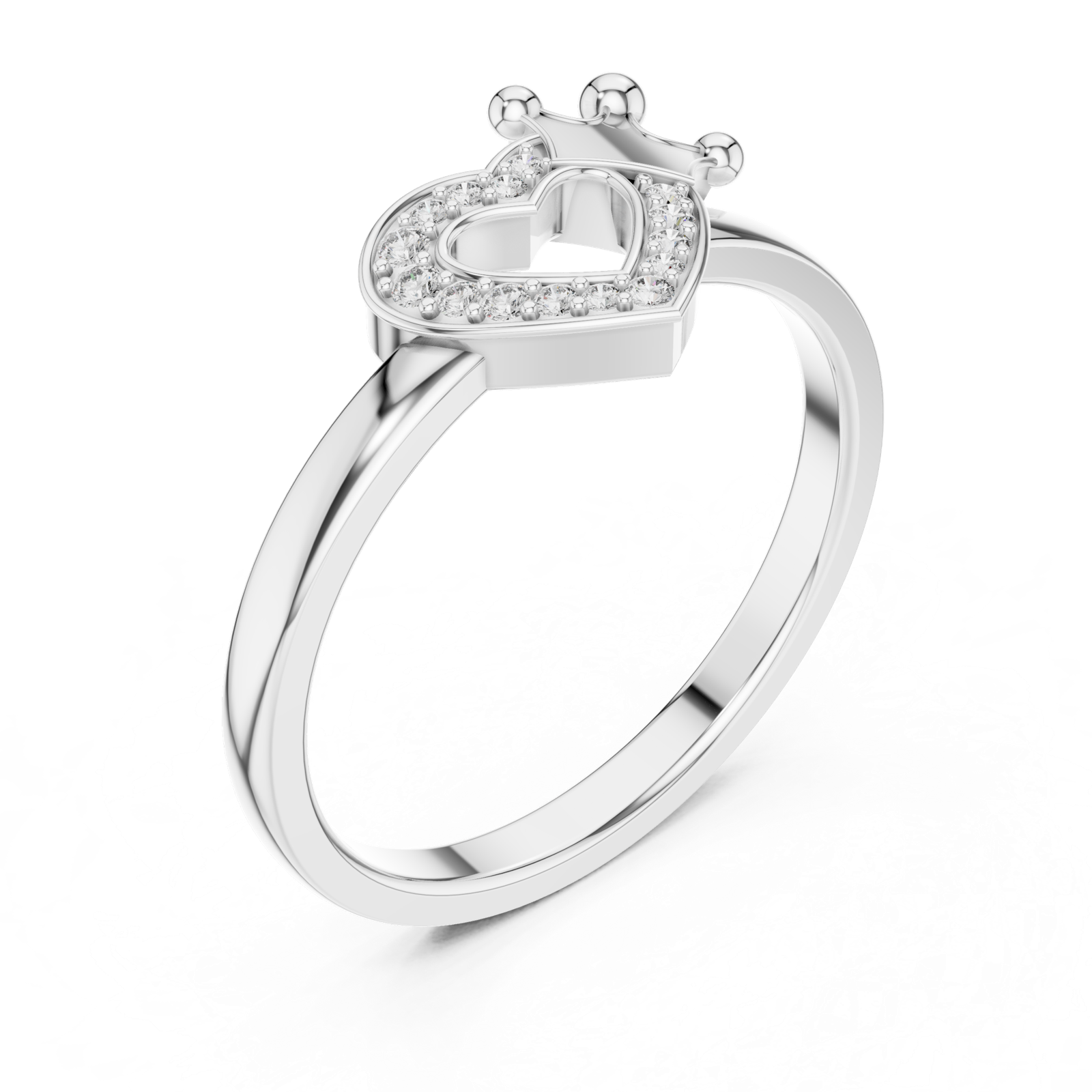Gold Ring 12-10025@L, White Gold, view 2