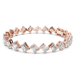 14K Solid Gold Lab Diamond Bracelet, Rose Gold, view 1