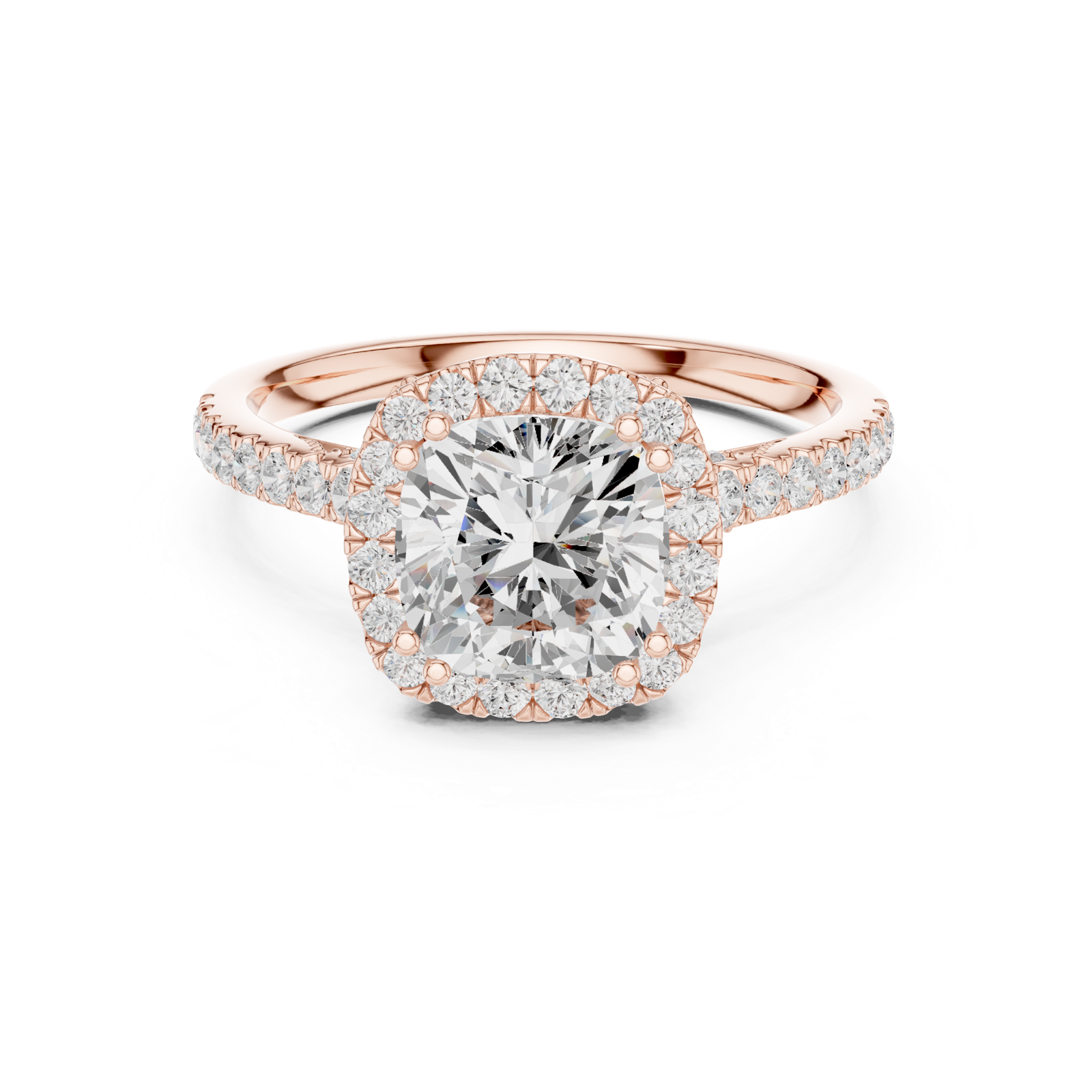 Gold Ring DDLR-255, Rose Gold, view 4