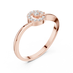Gold Ring HLR-78, Rose Gold, view 2