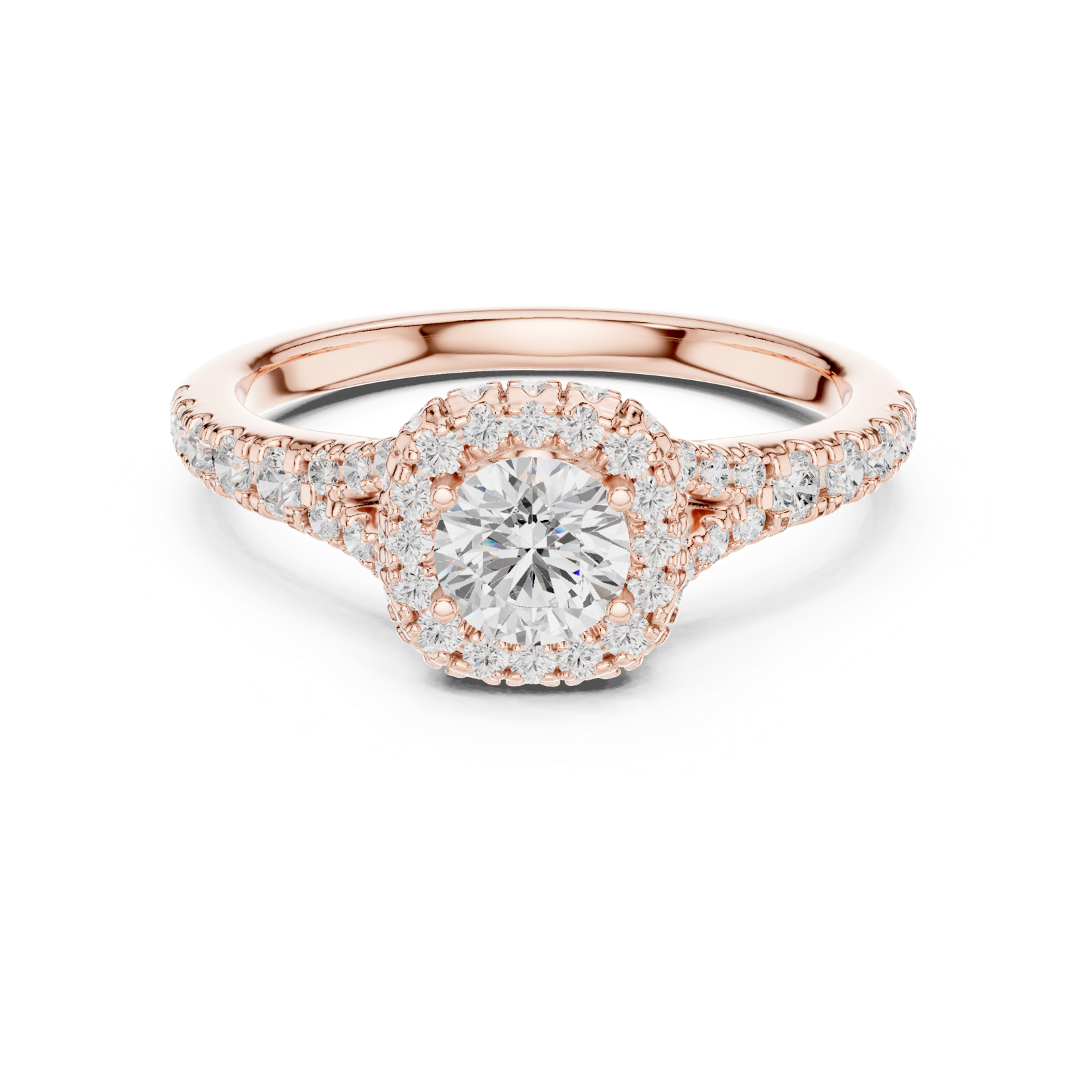 Gold Ring LR-0239, Rose Gold, view 4