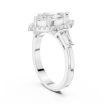 Gold Ring DDLR-342 MQ1, White Gold, view 1