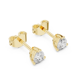 Gold Earrings GER-0360, Yellow Gold, view 2