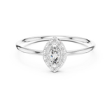 Gold Ring HLR-204, White Gold, view 4