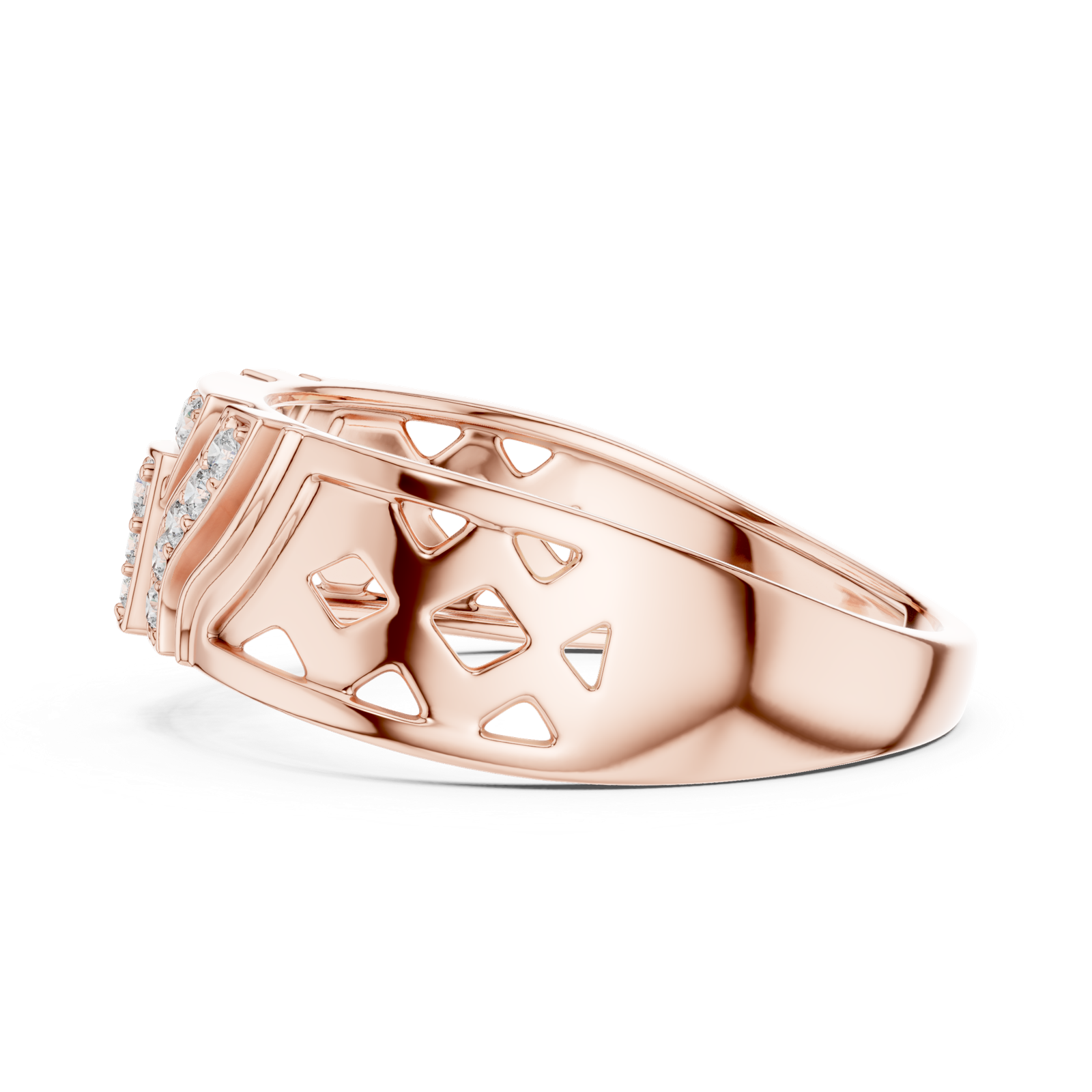 Gold Ring LR-01 (32), Rose Gold, view 3
