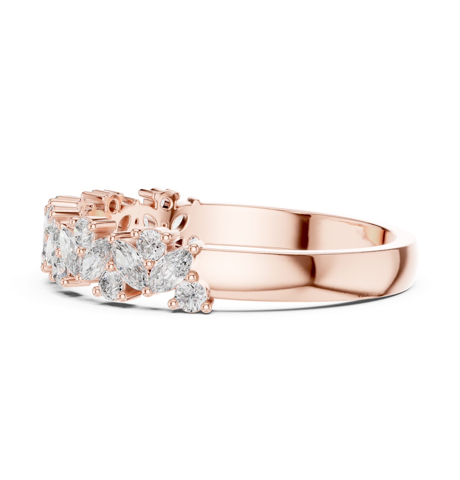 Gold Ring HLR-21, Rose Gold, view 3