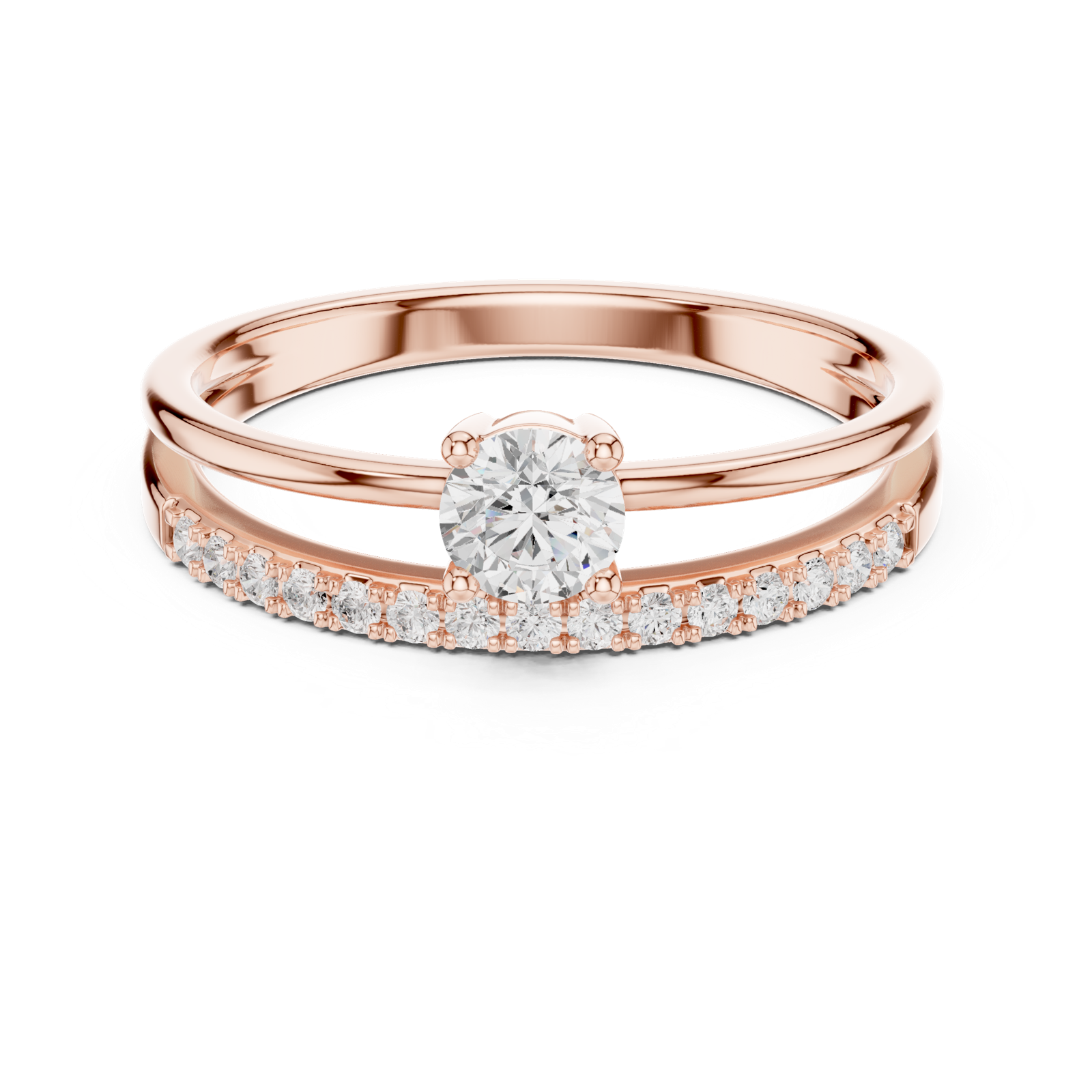 Gold Ring DDLR-832, Rose Gold, view 4