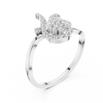 Gold Ring DR-6300, White Gold, view 2