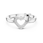 Gold Ring 12-10025@L, White Gold