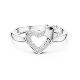 Gold Ring 12-10025@L, White Gold