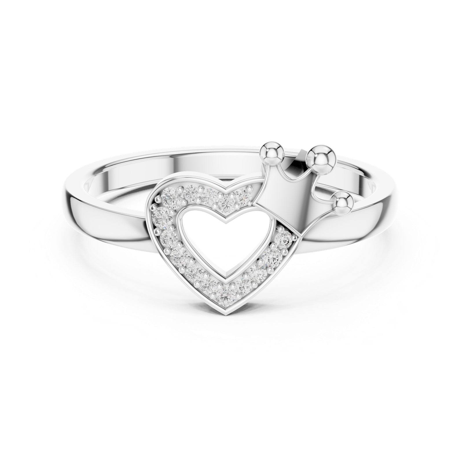 Gold Ring 12-10025@L, White Gold