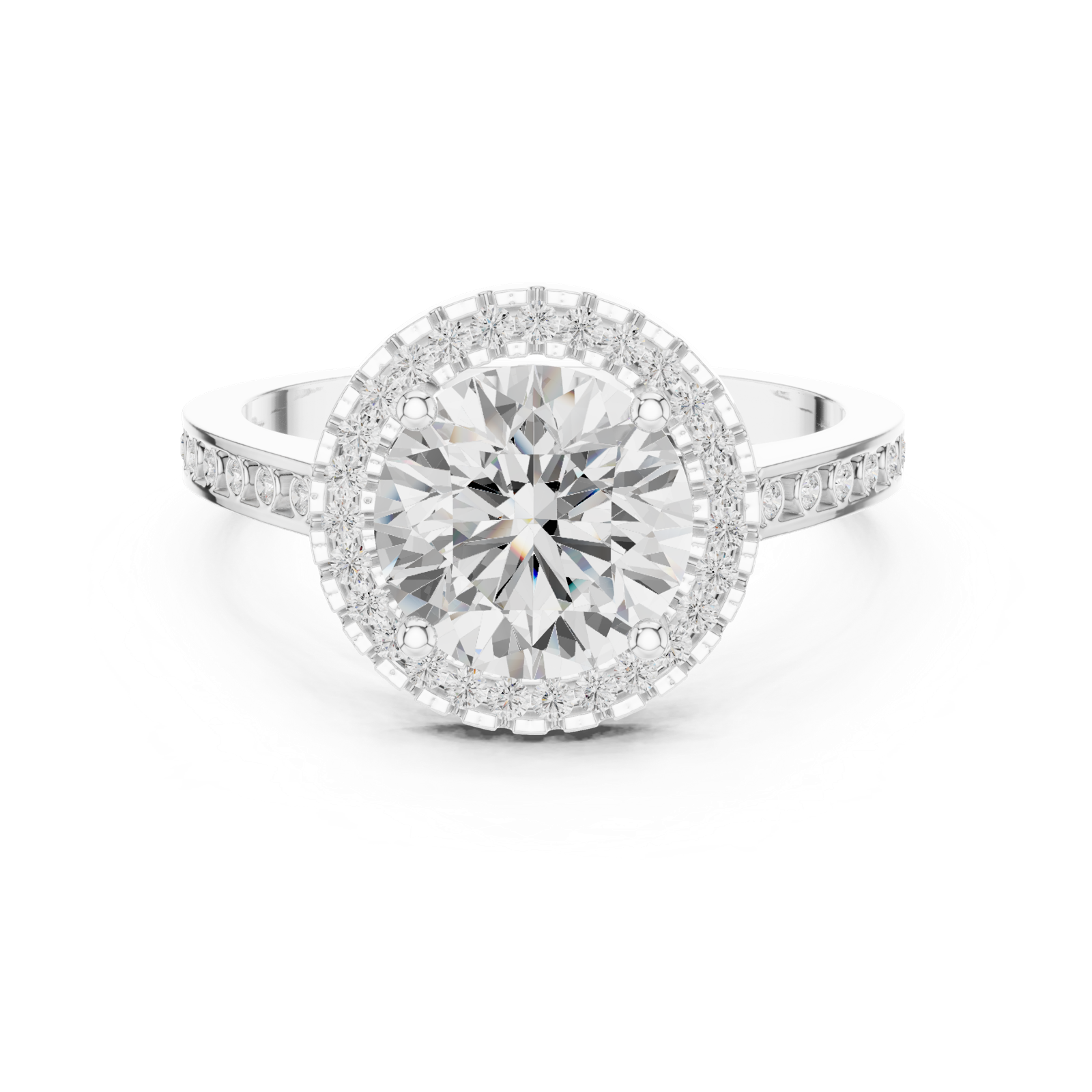 Gold Ring DDLR-349, White Gold, view 4