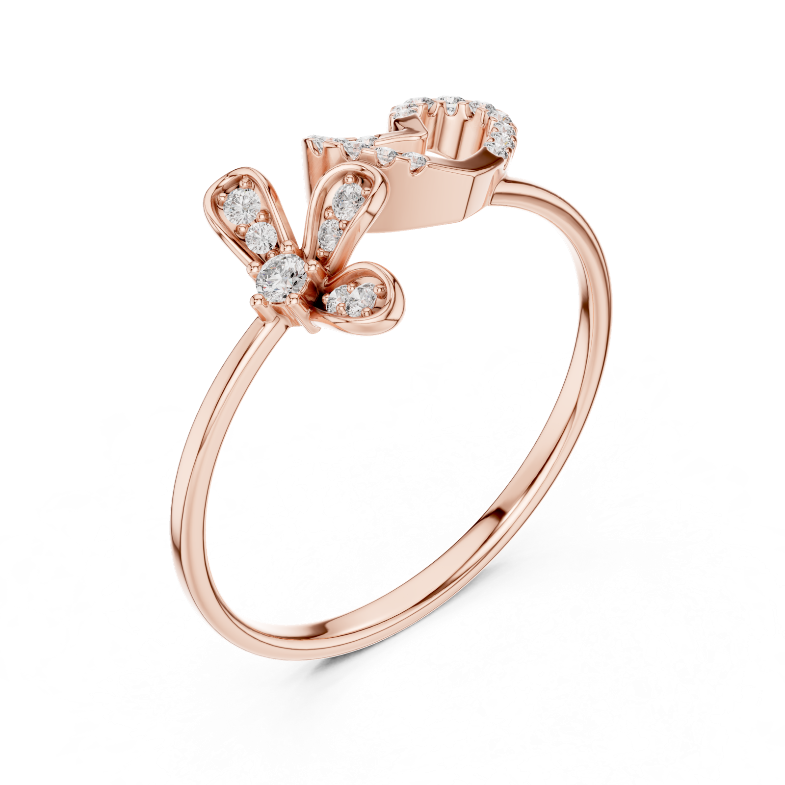 Gold Ring Ledis Ring, Rose Gold, view 2