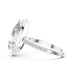 Gold Ring LR-0071, White Gold, view 3