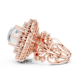 Gold Ring DDLR-748, Rose Gold, view 3