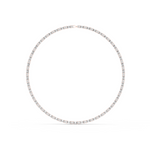 14K Solid Gold Lab Diamond Tennis Necklace, Rose Gold