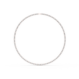 14K Solid Gold Lab Diamond Tennis Necklace, Rose Gold
