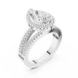 Gold Ring DDLR-350, White Gold, view 2